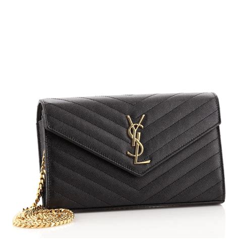 saint laurent wallet on chain|saint laurent monogram chain wallet.